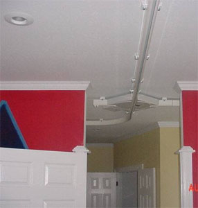 Installed ceiling track lift