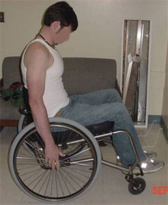 Wheelchair after adjustment 