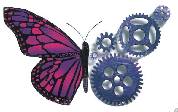 Picture that inspired my logo, 1/2 butterfly, 1/2 gears
